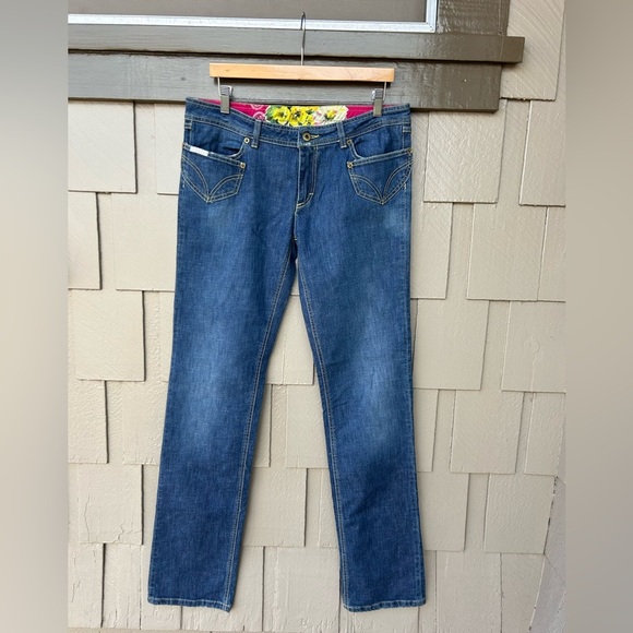 Dolce & Gabbana Vintage Love Affair Jeans D&G Jeans Y2k Low Rise Sz 31 Straight - Picture 1 of 12